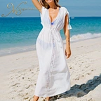 white beach dress